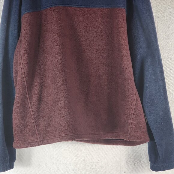 Columbia Sportswear Navy and Burgundy Full Zip Poly Fleece LS Sweater Jacket XXL - Picture 13 of 16